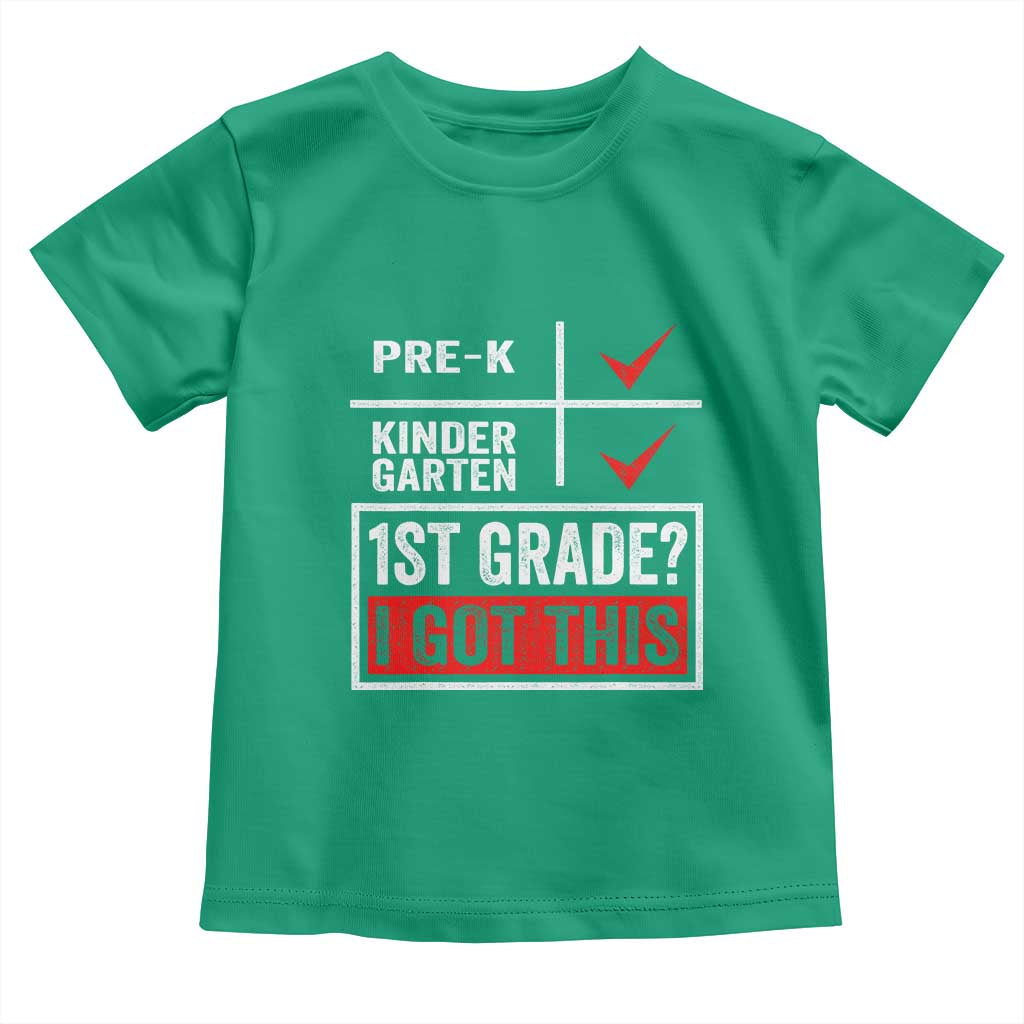 Boys and Girls First Day of First Grade Toddler T Shirt Back to School