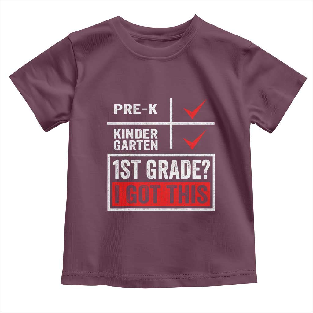 Boys and Girls First Day of First Grade Toddler T Shirt Back to School