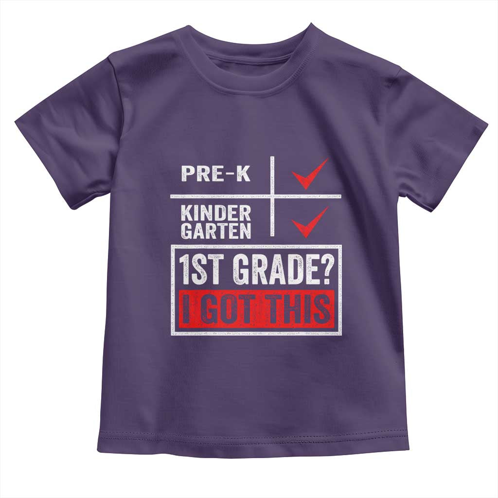 Boys and Girls First Day of First Grade Toddler T Shirt Back to School