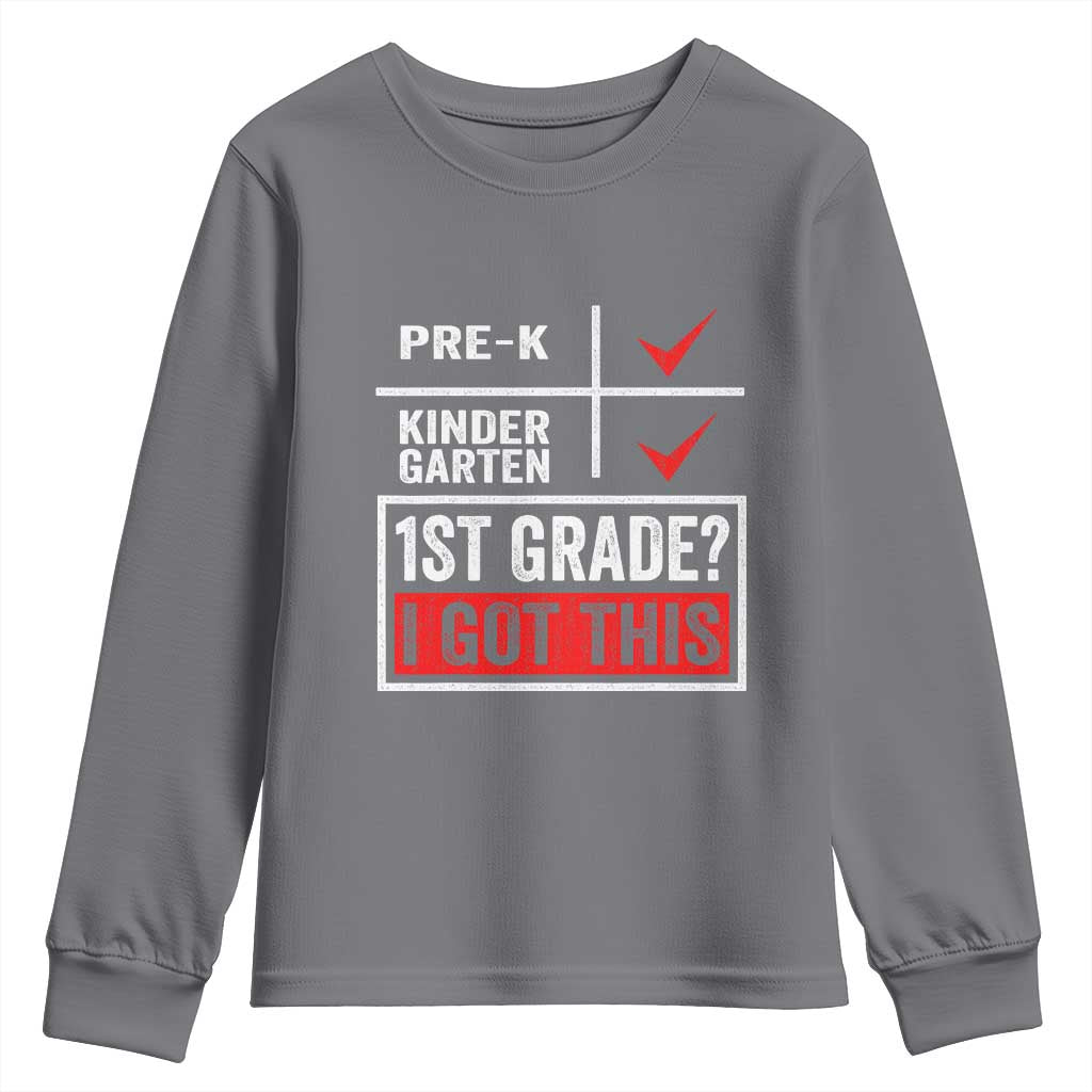 Boys and Girls First Day of First Grade Youth Sweatshirt Back to School