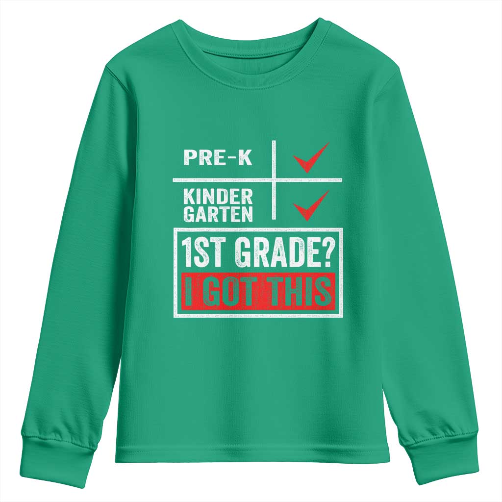 Boys and Girls First Day of First Grade Youth Sweatshirt Back to School