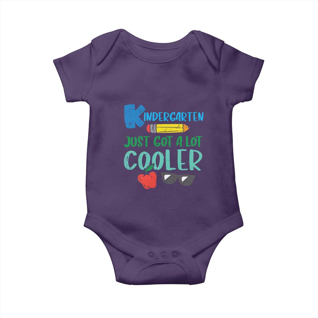 Kindergarten Just Got Cooler Baby Onesie Funny 1st Day Back to School Kids Gift