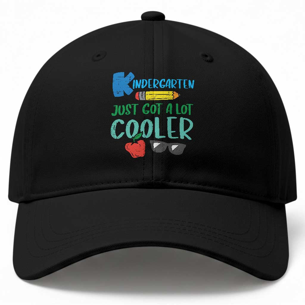 Kindergarten Just Got Cooler Baseball Cap Funny 1st Day Back to School Kids Gift