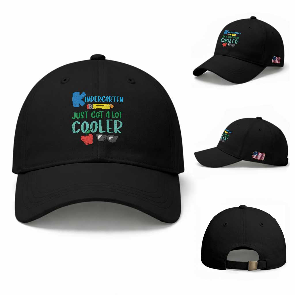 Kindergarten Just Got Cooler Baseball Cap Funny 1st Day Back to School Kids Gift