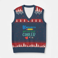 Kindergarten Just Got Cooler V-Neck Knit Sweater Vest Funny 1st Day Back to School Kids Gift