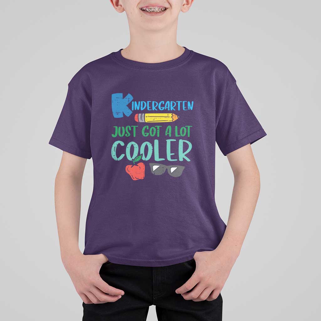 Funny First Day of School T Shirt For Kid Kids Kindergarten Just Got Cooler