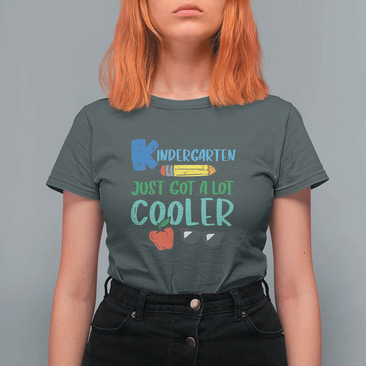 Funny First Day of School T Shirt For Women Kids Kindergarten Just Got Cooler