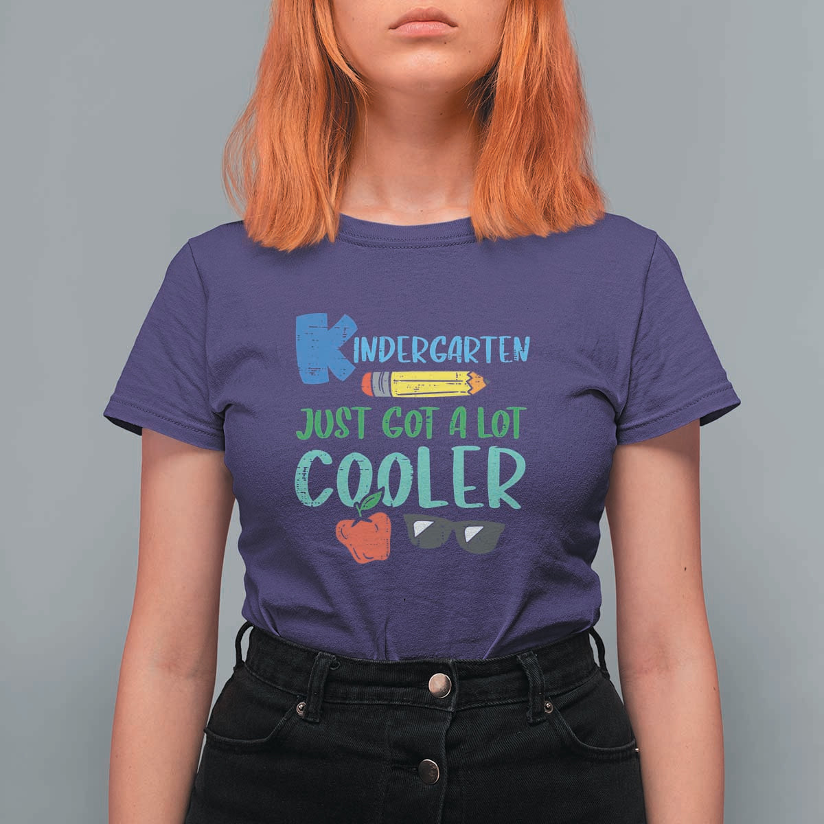 Funny First Day of School T Shirt For Women Kids Kindergarten Just Got Cooler