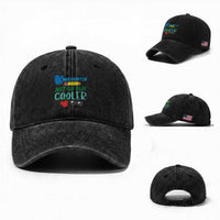 Kindergarten Just Got Cooler Washed Cotton Baseball Cap Funny 1st Day Back to School Kids Gift