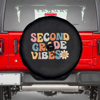 Groovy Retro Second Grade Vibes Spare Tire Cover Back to School 2nd Grade Team