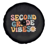 Groovy Retro Second Grade Vibes Spare Tire Cover Back to School 2nd Grade Team