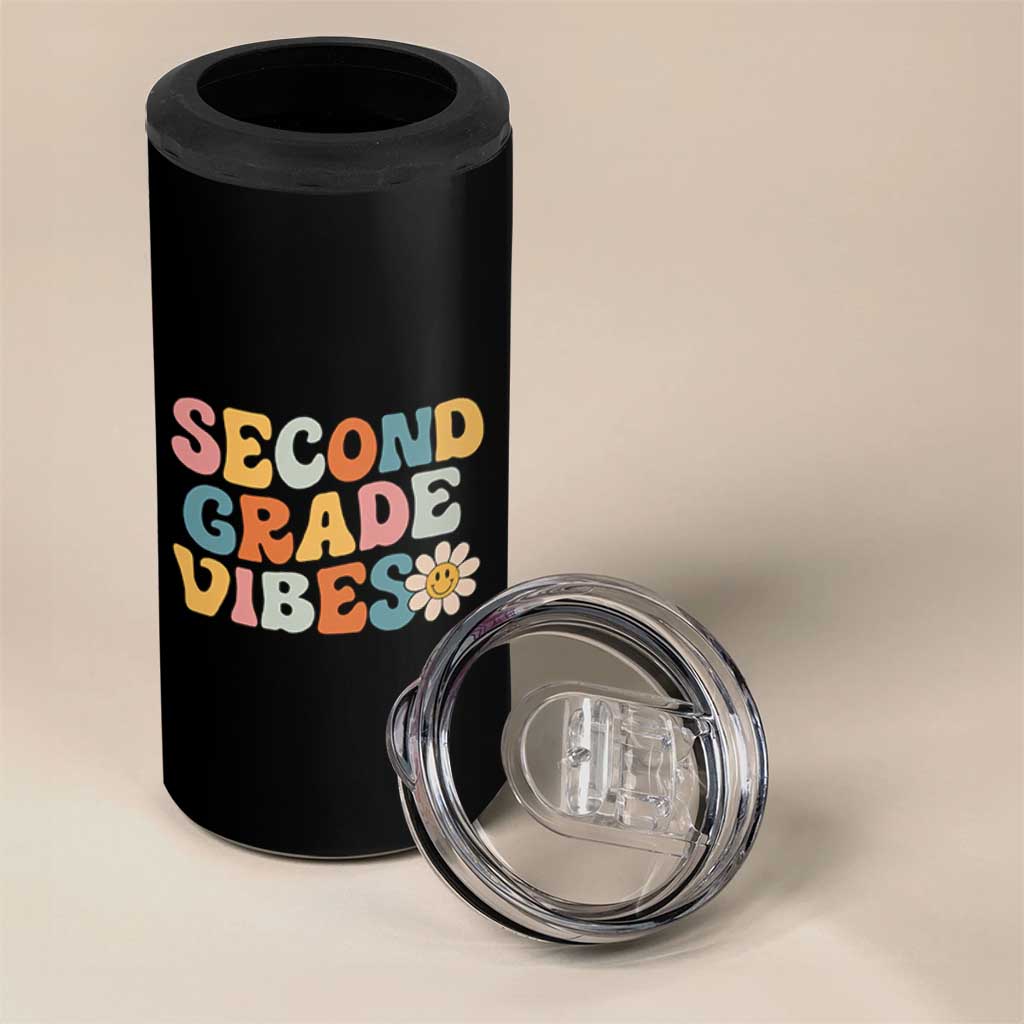 Groovy Retro Second Grade Vibes 4 in 1 Can Cooler Tumbler Back to School 2nd Grade Team