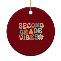 Groovy Retro Second Grade Vibes Ceramic Ornament Back to School 2nd Grade Team