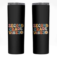 Groovy Retro Second Grade Vibes Skinny Tumbler Back to School 2nd Grade Team