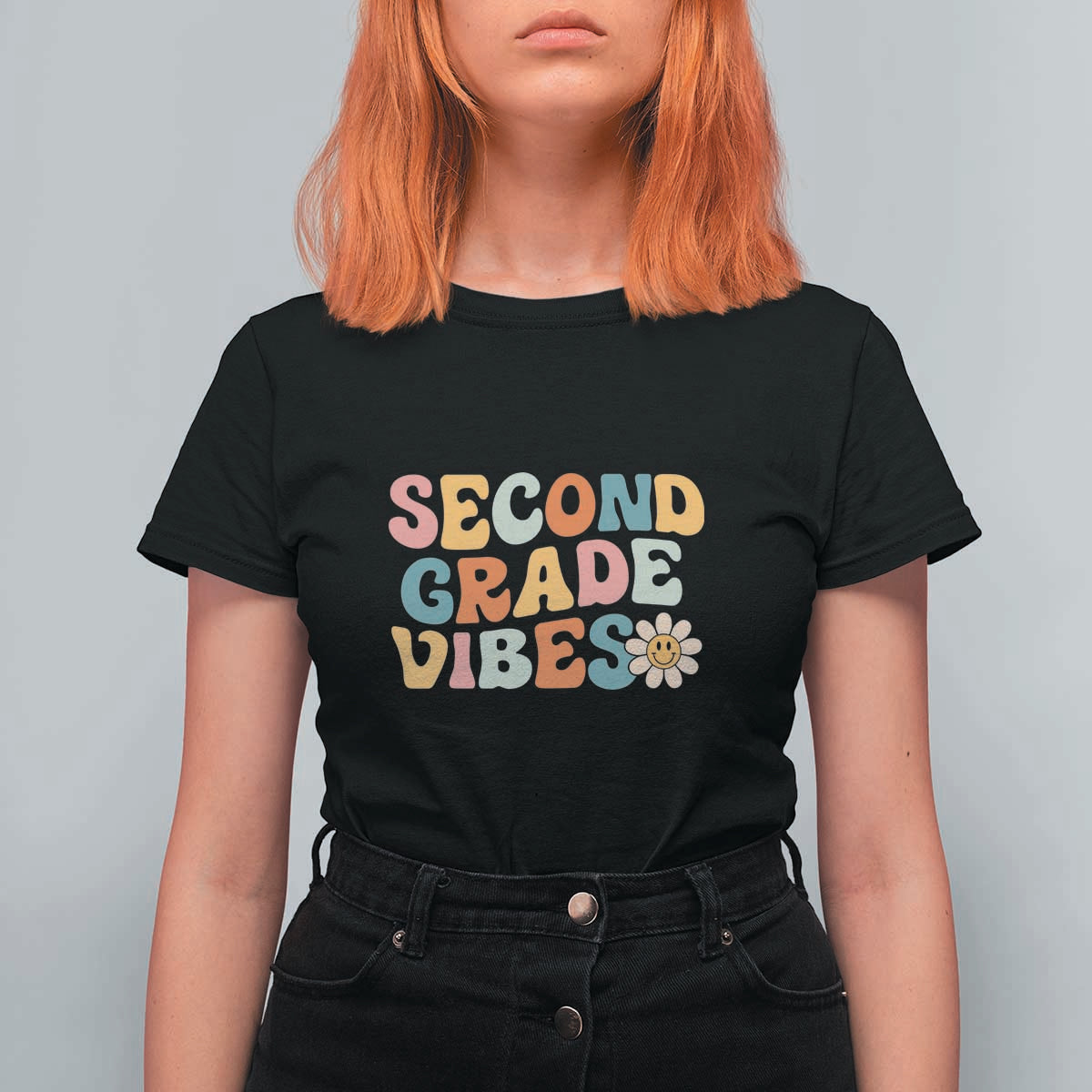 Retro Second Grade Vibes T Shirt For Women 2nd Grade Team, 1st Day of School