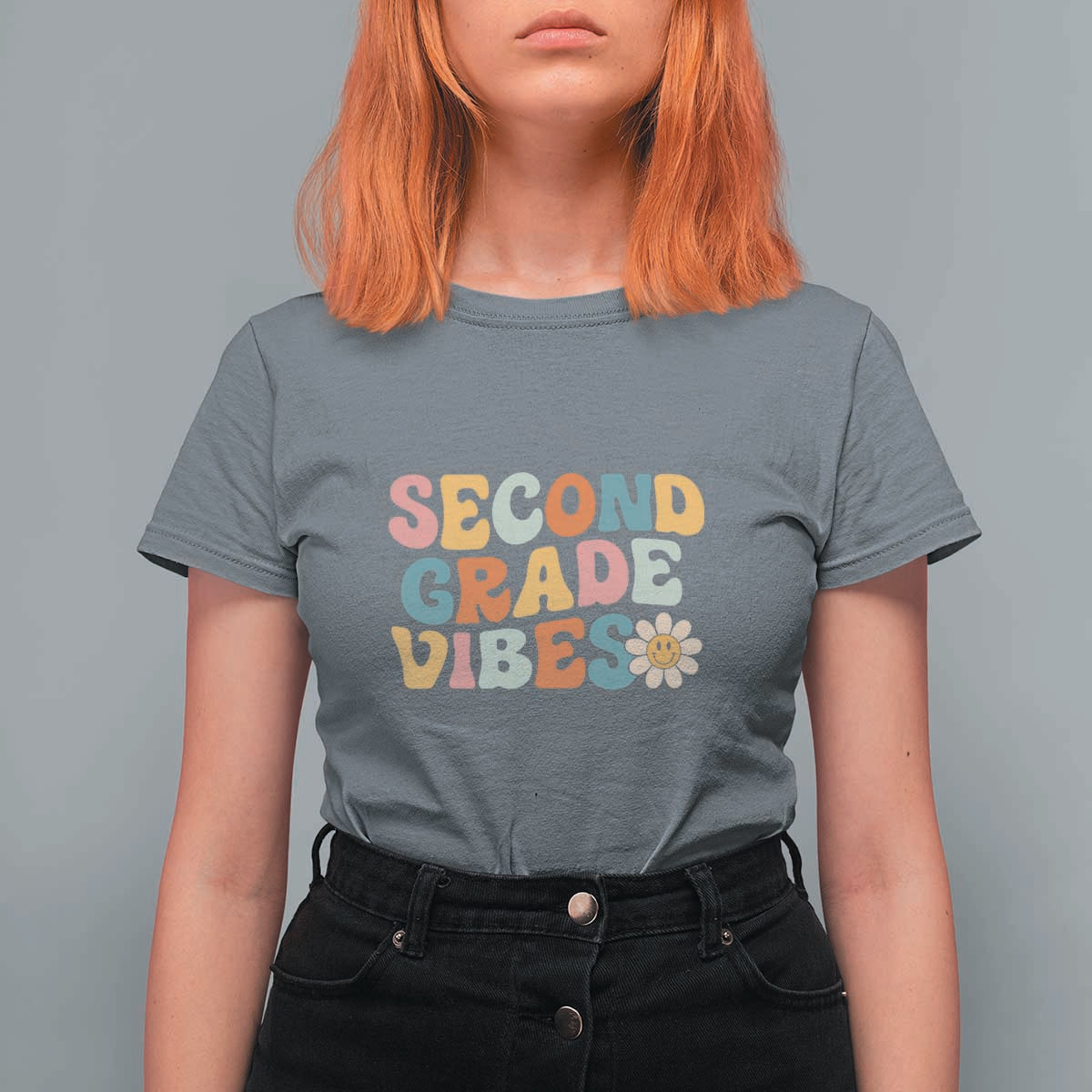 Retro Second Grade Vibes T Shirt For Women 2nd Grade Team, 1st Day of School