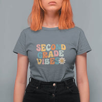 Retro Second Grade Vibes T Shirt For Women 2nd Grade Team, 1st Day of School