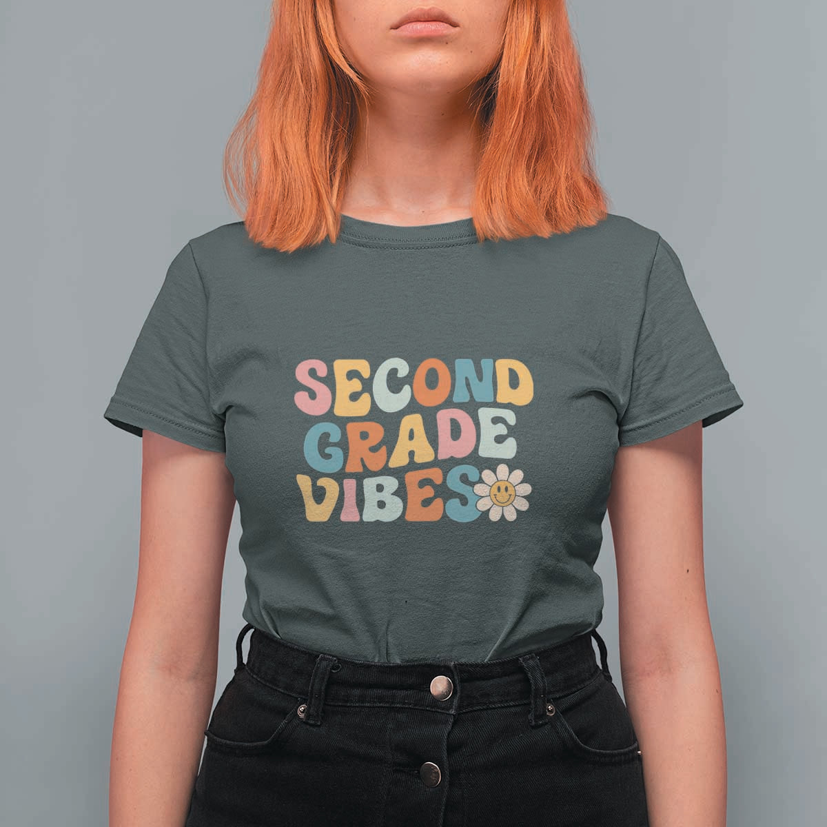 Retro Second Grade Vibes T Shirt For Women 2nd Grade Team, 1st Day of School