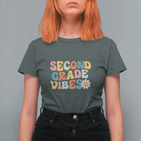 Retro Second Grade Vibes T Shirt For Women 2nd Grade Team, 1st Day of School