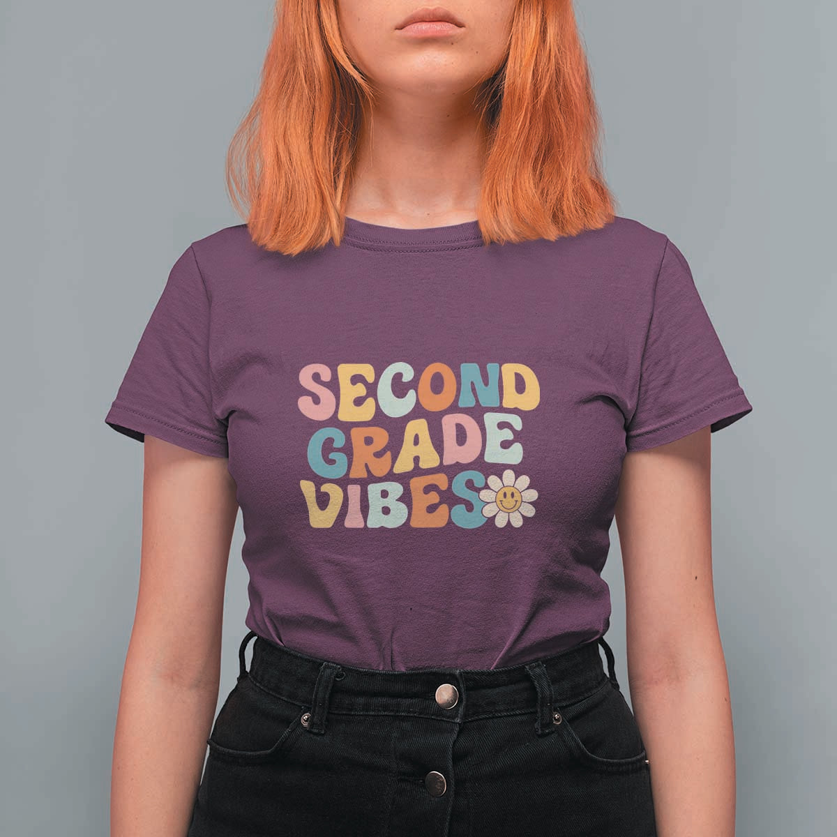 Retro Second Grade Vibes T Shirt For Women 2nd Grade Team, 1st Day of School