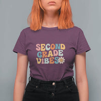 Retro Second Grade Vibes T Shirt For Women 2nd Grade Team, 1st Day of School