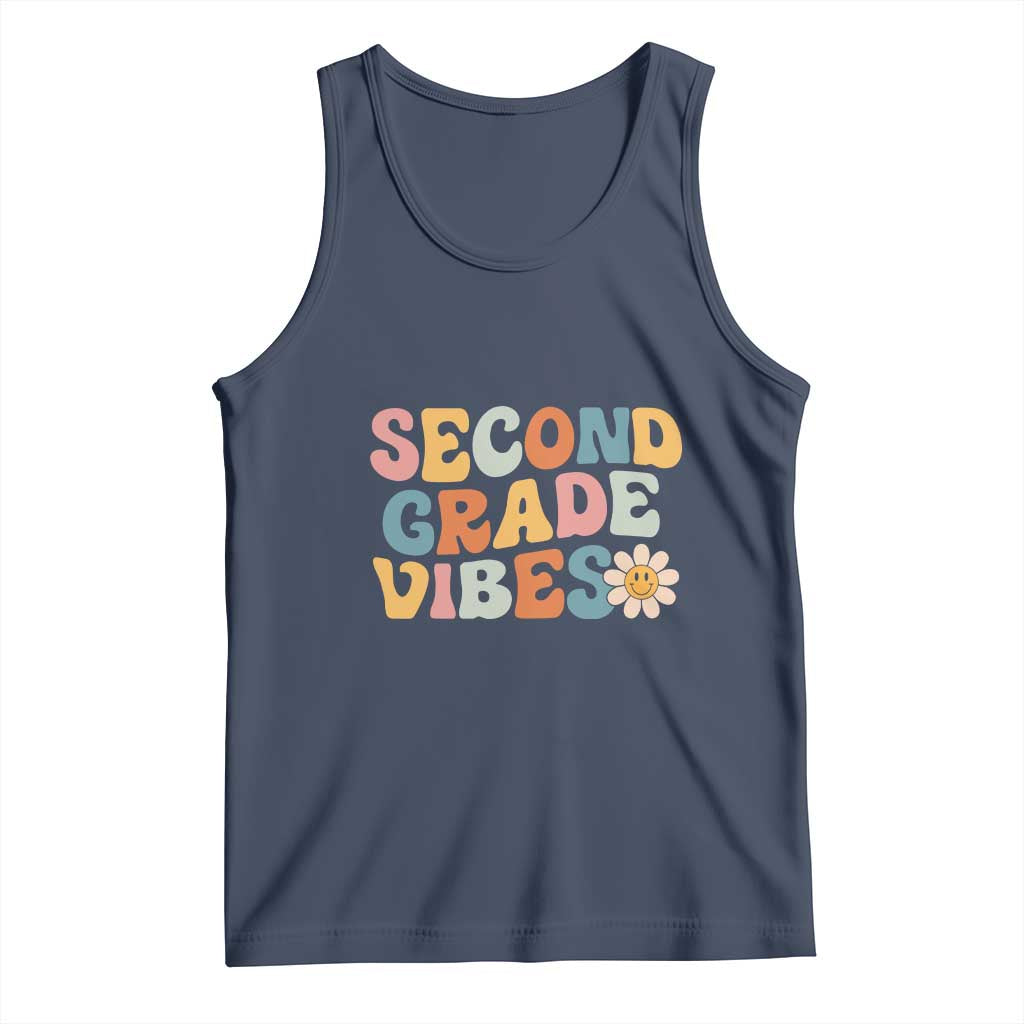 Groovy Retro Second Grade Vibes Tank Top Back to School 2nd Grade Team