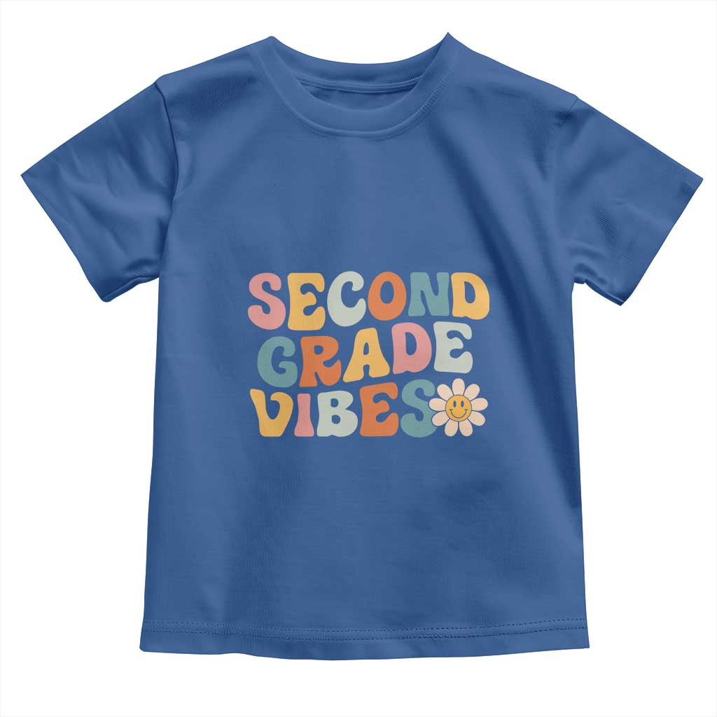 Groovy Retro Second Grade Vibes Toddler T Shirt Back to School 2nd Grade Team
