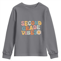 Groovy Retro Second Grade Vibes Youth Sweatshirt Back to School 2nd Grade Team