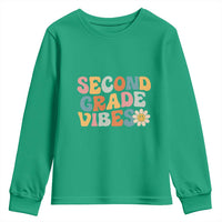 Groovy Retro Second Grade Vibes Youth Sweatshirt Back to School 2nd Grade Team