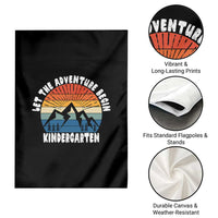 Kindergarten First Day of School Garden Flag Let the Adventure Begin Cute Back to School Gift