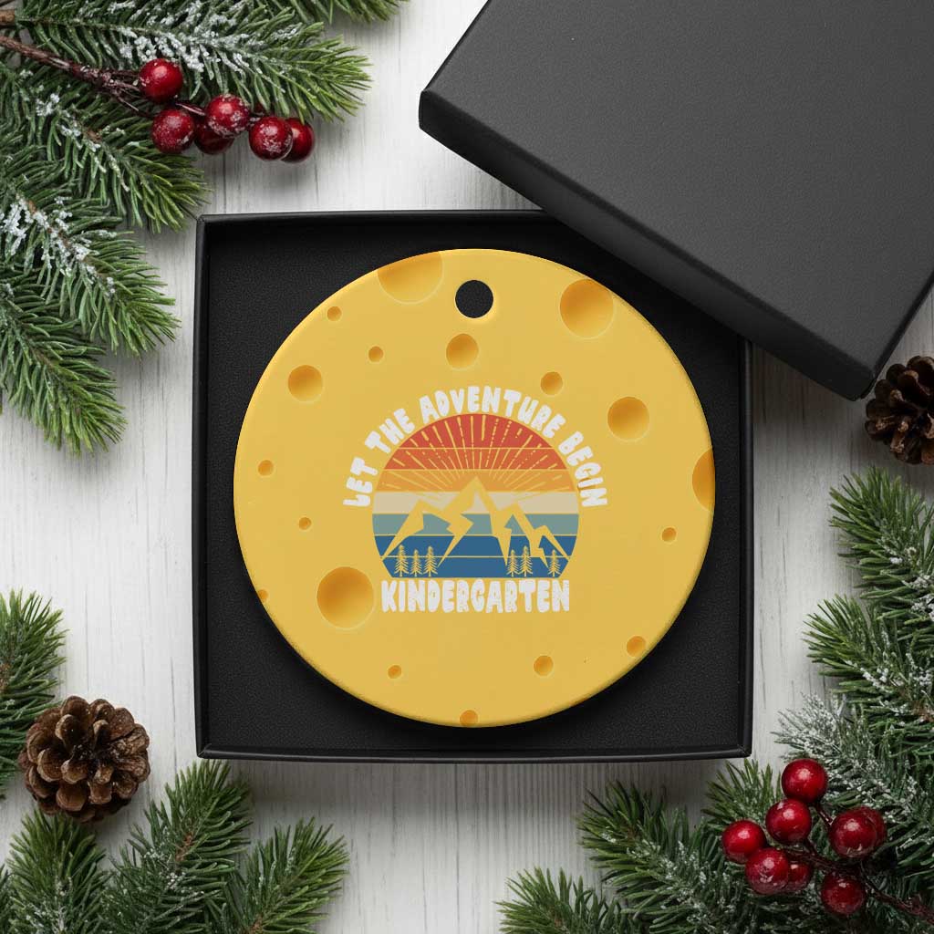 Kindergarten First Day of School Ceramic Ornament Let the Adventure Begin Cute Back to School Gift
