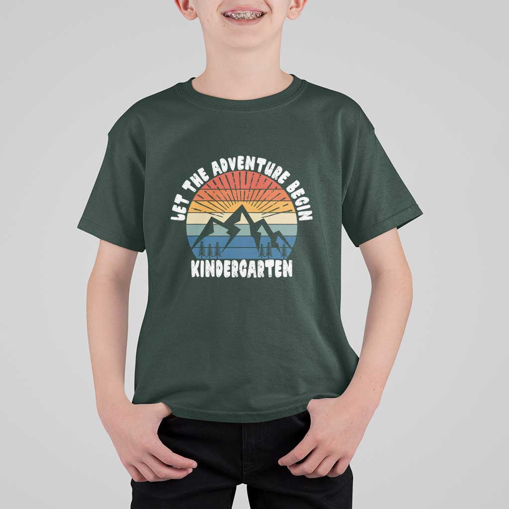 Kindergarten 1st Day of School T Shirt For Kid Let the Adventure Begin