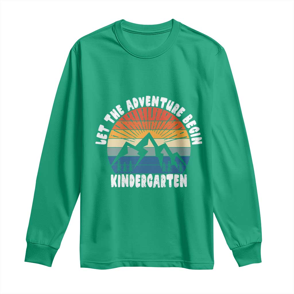 Kindergarten First Day of School Long Sleeve Shirt Let the Adventure Begin Cute Back to School Gift
