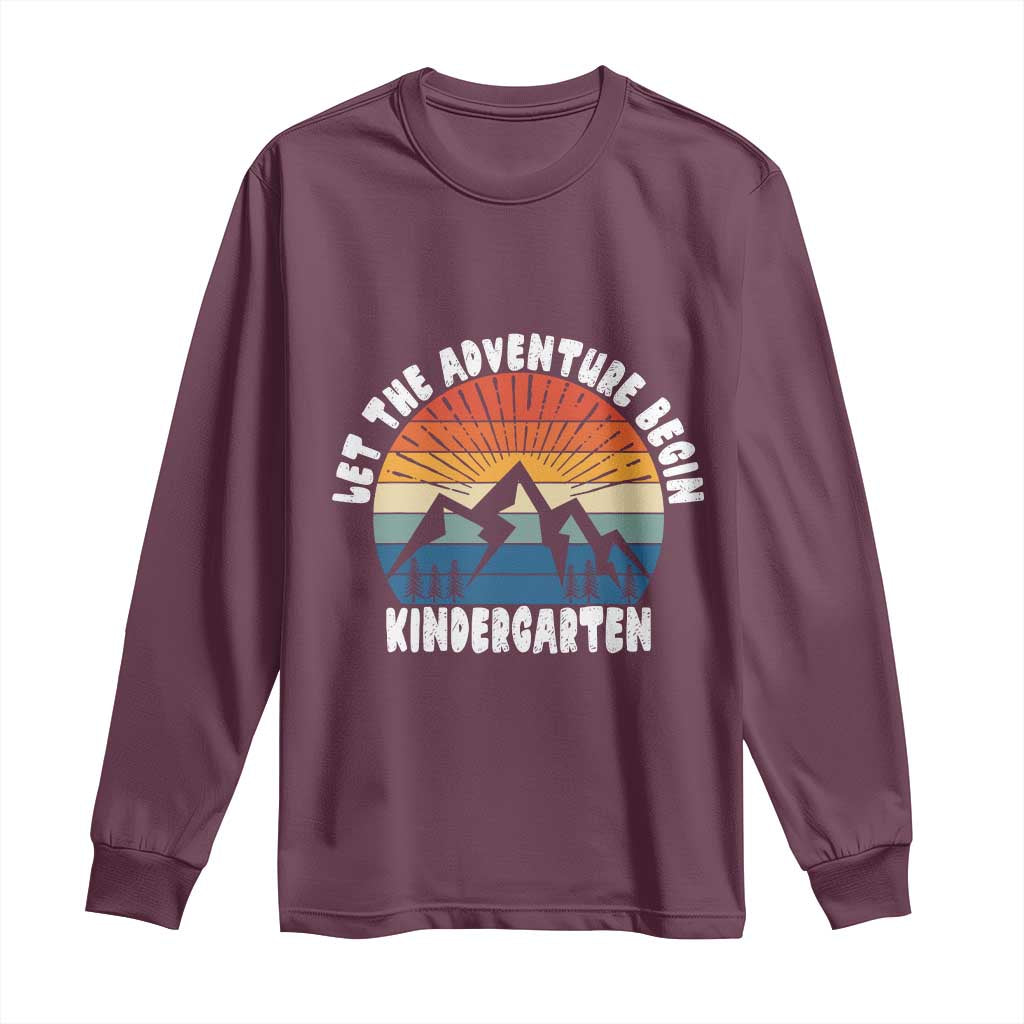Kindergarten First Day of School Long Sleeve Shirt Let the Adventure Begin Cute Back to School Gift