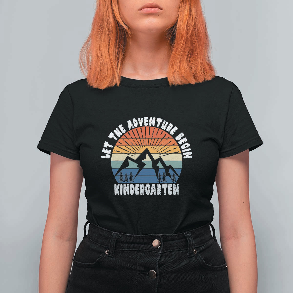 Kindergarten 1st Day of School T Shirt For Women Let the Adventure Begin
