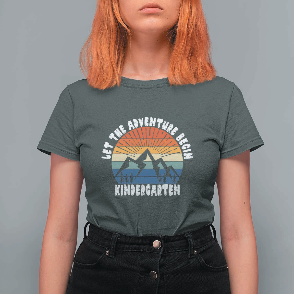 Kindergarten 1st Day of School T Shirt For Women Let the Adventure Begin