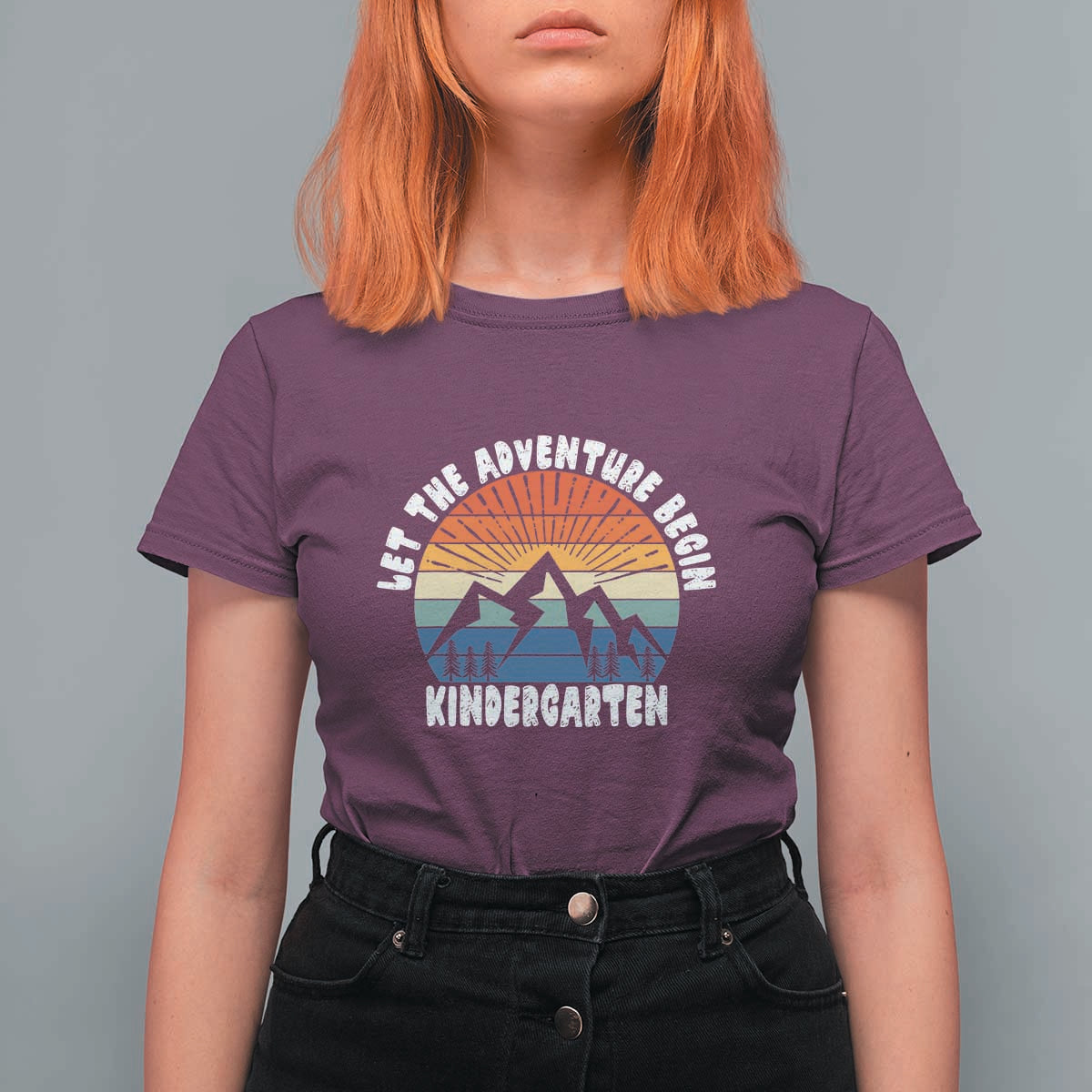 Kindergarten 1st Day of School T Shirt For Women Let the Adventure Begin