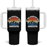 Kindergarten First Day of School Tumbler With Handle Let the Adventure Begin Cute Back to School Gift