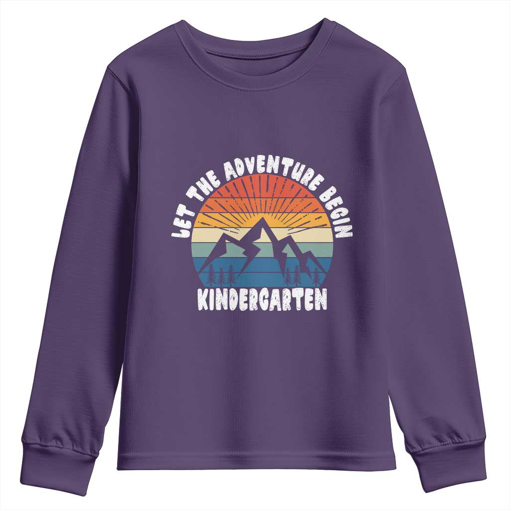 Kindergarten First Day of School Youth Sweatshirt Let the Adventure Begin Cute Back to School Gift