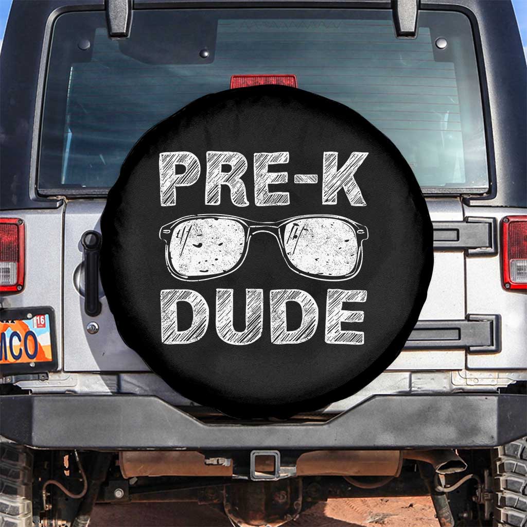 Pre-K Dude Cool First Day of Preschool Spare Tire Cover Back to School Boys Gift