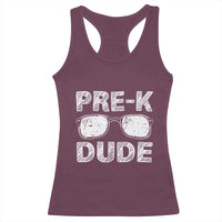 Pre-K Dude Cool First Day of Preschool Racerback Tank Top Back to School Boys Gift