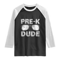 Pre-K Dude Cool First Day of Preschool Raglan Shirt Back to School Boys Gift