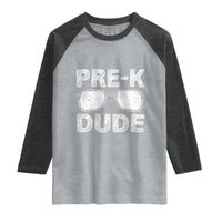 Pre-K Dude Cool First Day of Preschool Raglan Shirt Back to School Boys Gift