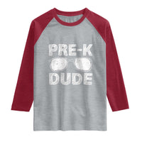 Pre-K Dude Cool First Day of Preschool Raglan Shirt Back to School Boys Gift