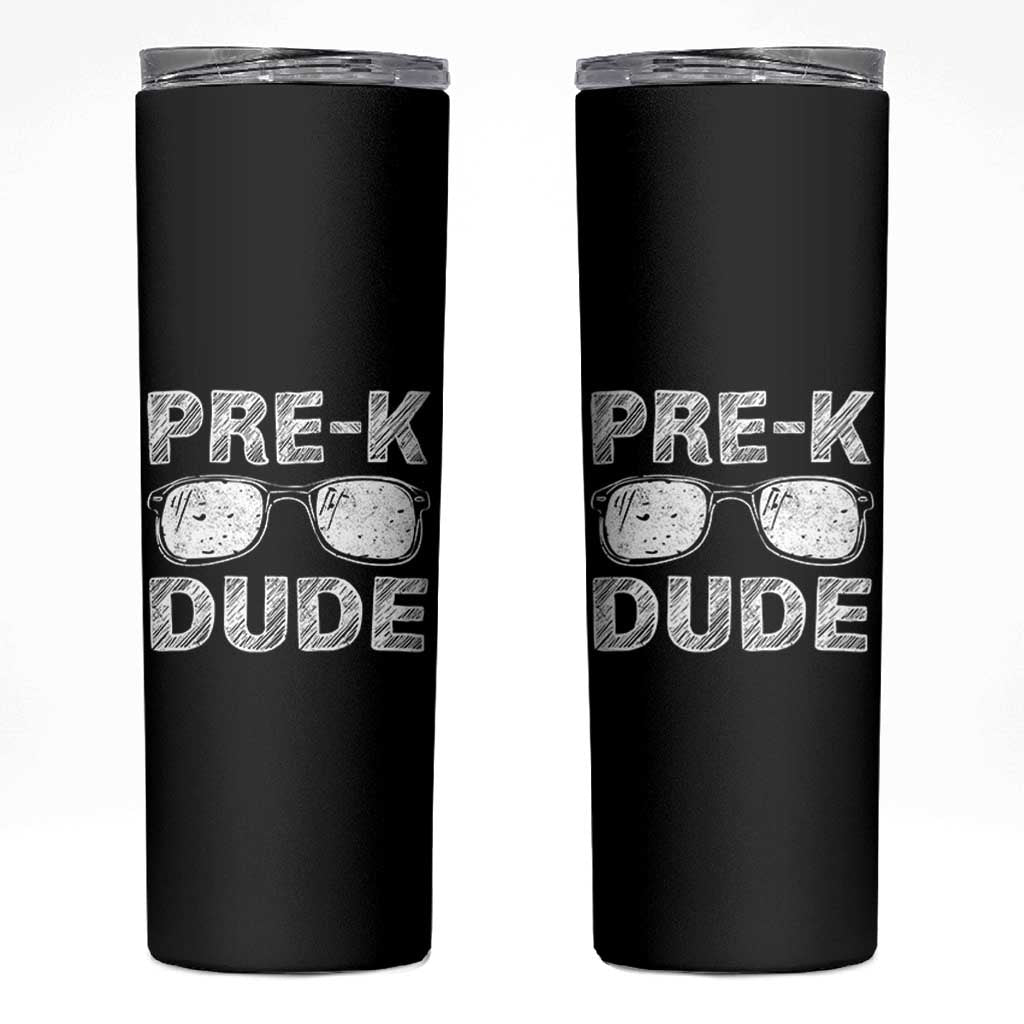 Pre-K Dude Cool First Day of Preschool Skinny Tumbler Back to School Boys Gift