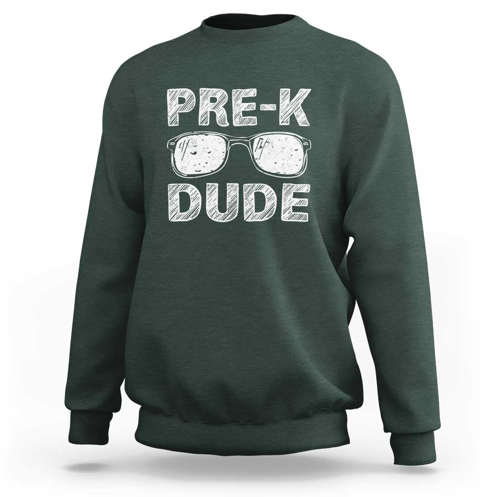 First Day of Preschool Sweatshirt Pre-K Dude, Back to School Gift - Wonder Print Shop