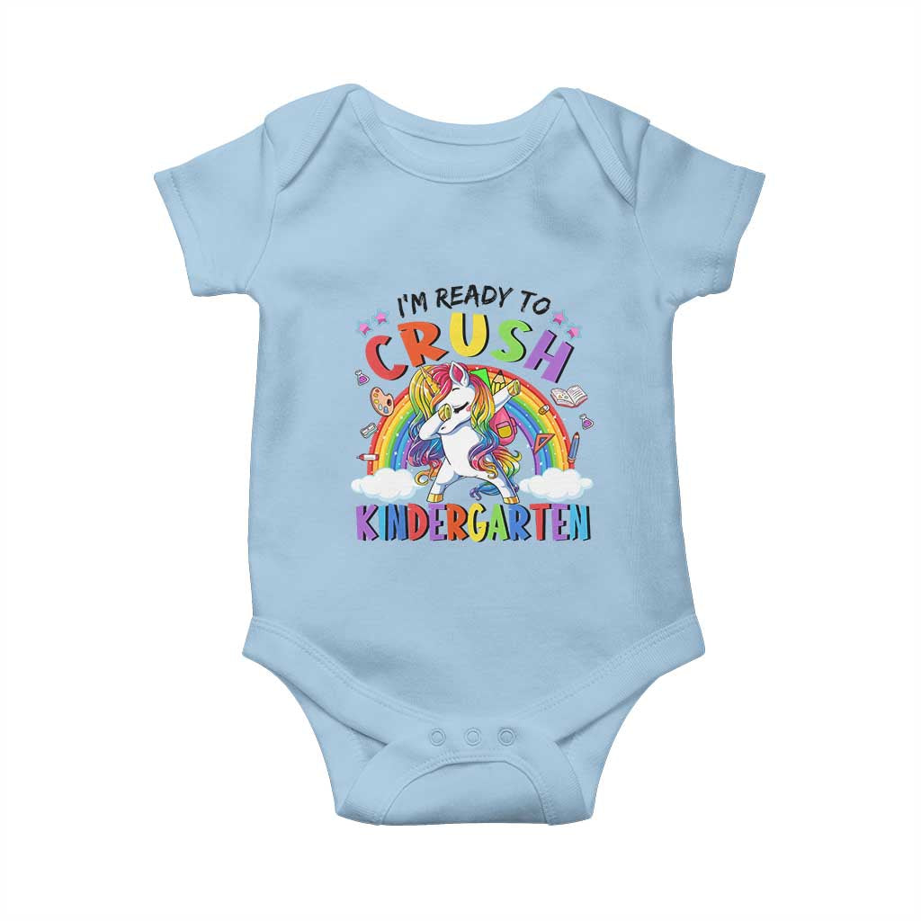 Ready to Crush Kindergarten Cute Girls Baby Onesie First Day Back to School