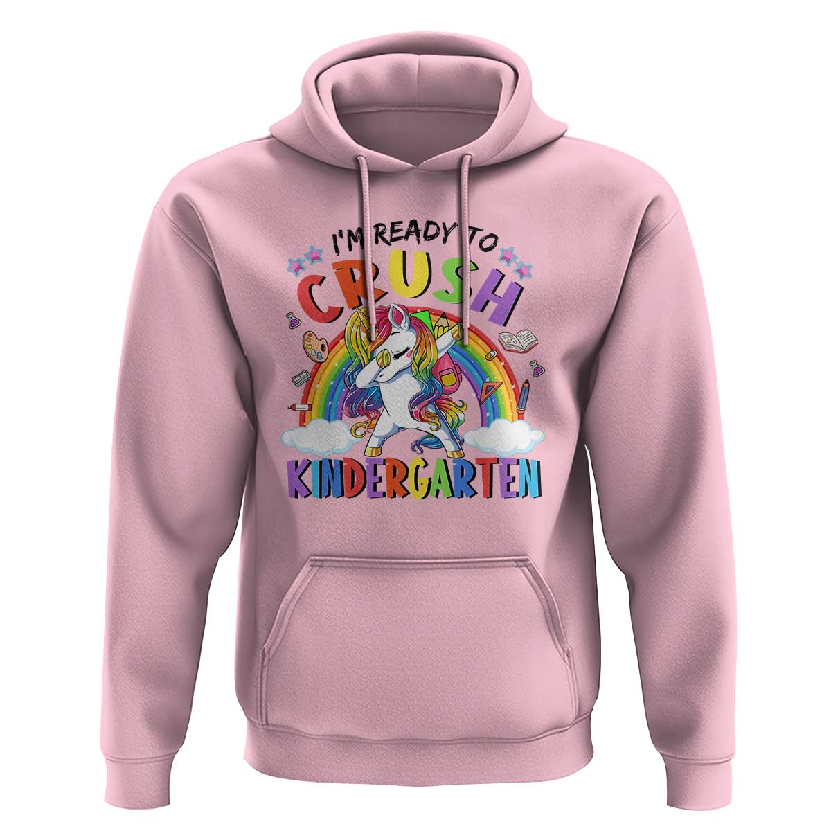 Kids Girl Crush Kindergarten Hoodie First Day Back to School - Wonder Print Shop