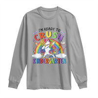 Ready to Crush Kindergarten Cute Girls Long Sleeve Shirt First Day Back to School