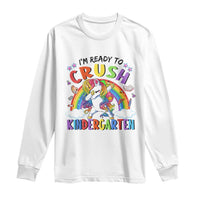 Ready to Crush Kindergarten Cute Girls Long Sleeve Shirt First Day Back to School